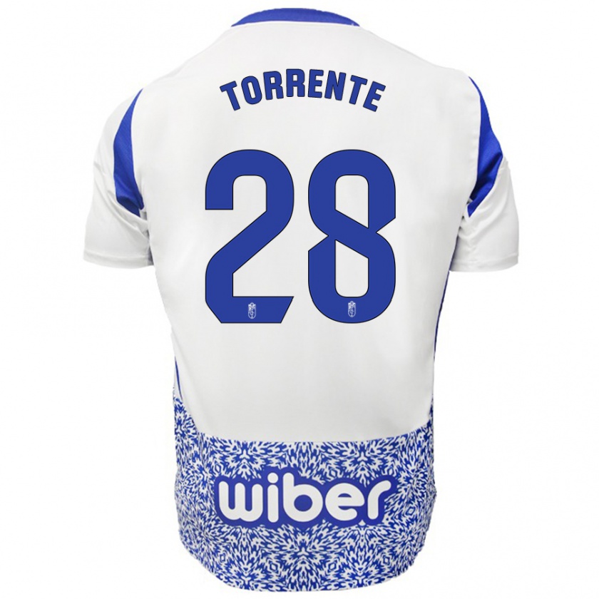 Kandiny Kinder Raúl Torrente #28 Weiß Blau Auswärtstrikot Trikot 2024/25 T-Shirt Österreich