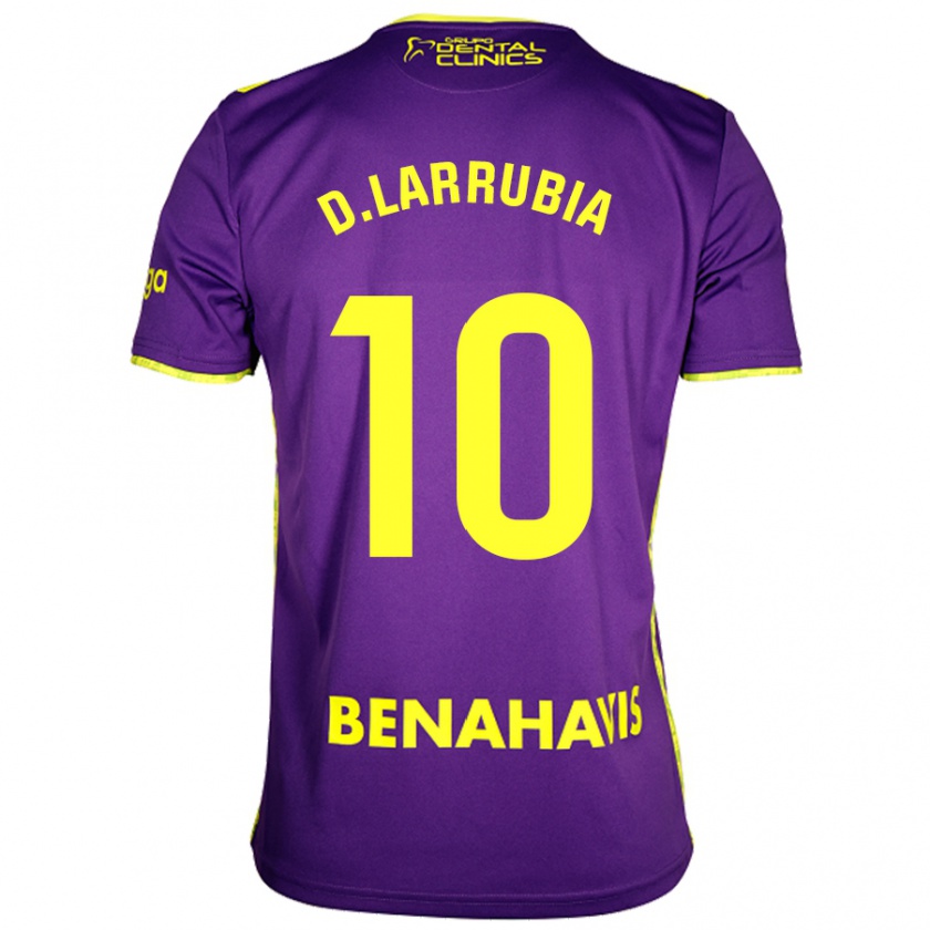 Kandiny Niño Camiseta David Larrubia #10 Púrpura Amarillo 2ª Equipación 2024/25 La Camisa México