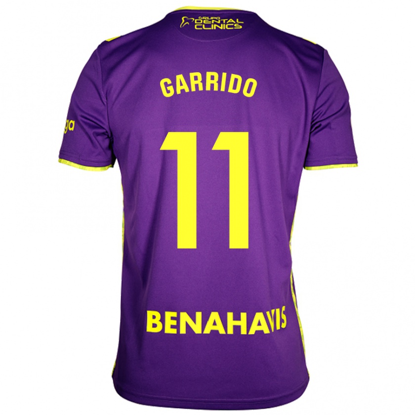 Kandiny Niño Camiseta Rafa Garrido #11 Púrpura Amarillo 2ª Equipación 2024/25 La Camisa México