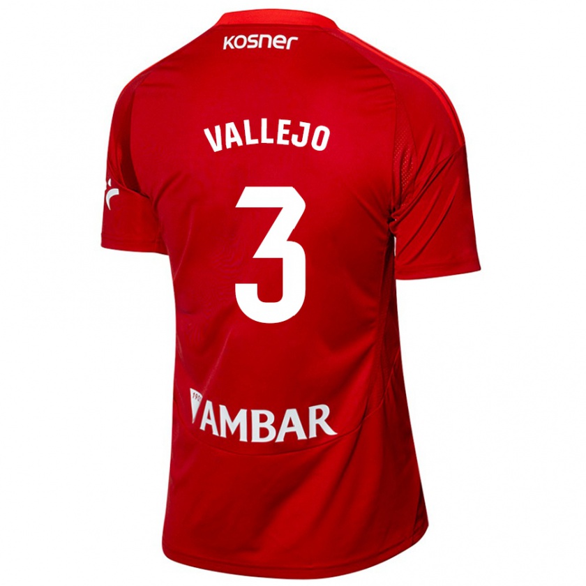 Kandiny Niño Camiseta Jaime Vallejo #3 Blanco Azul 2ª Equipación 2024/25 La Camisa