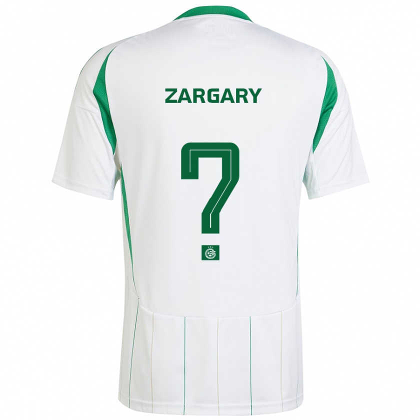 Kandiny Niño Camiseta Aviel Zargary #0 Blanco Verde 2ª Equipación 2024/25 La Camisa