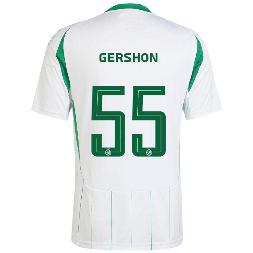 Kandiny Kinder Rami Gershon #55 Weiß Grün Auswärtstrikot Trikot 2024/25 T-Shirt Österreich