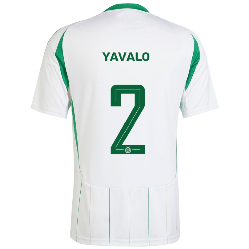 Kandiny Niño Camiseta Gatachao Yavalo #2 Blanco Verde 2ª Equipación 2024/25 La Camisa