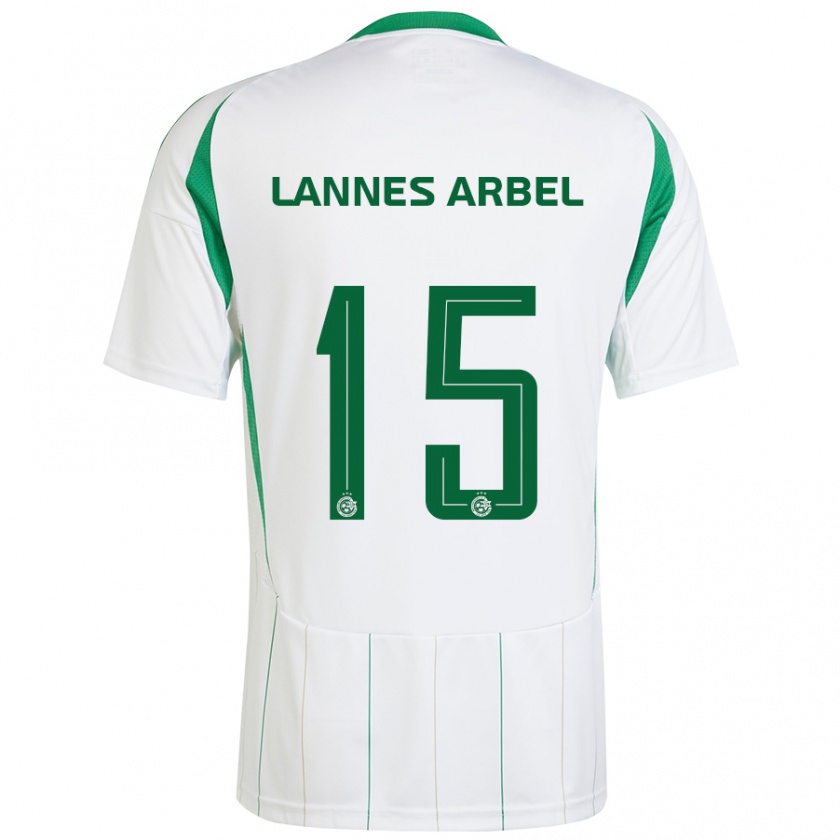 Kandiny Barn Tomer Lannes Arbel #15 Vit Grön Bortatröja Matchtröjor 2024/25 Tröjor T-Tröja