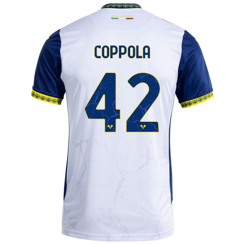 Kandiny Kinderen Diego Coppola #42 Witblauw Uitshirt Uittenue 2024/25 T-Shirt