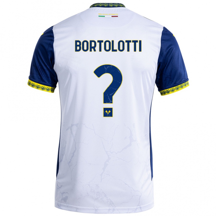 Kandiny Niño Camiseta Marco Bortolotti #0 Blanco Azul 2ª Equipación 2024/25 La Camisa México