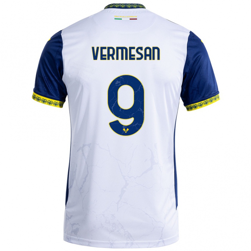 Kandiny Kinderen Ioan Vermeșan #9 Witblauw Uitshirt Uittenue 2024/25 T-Shirt