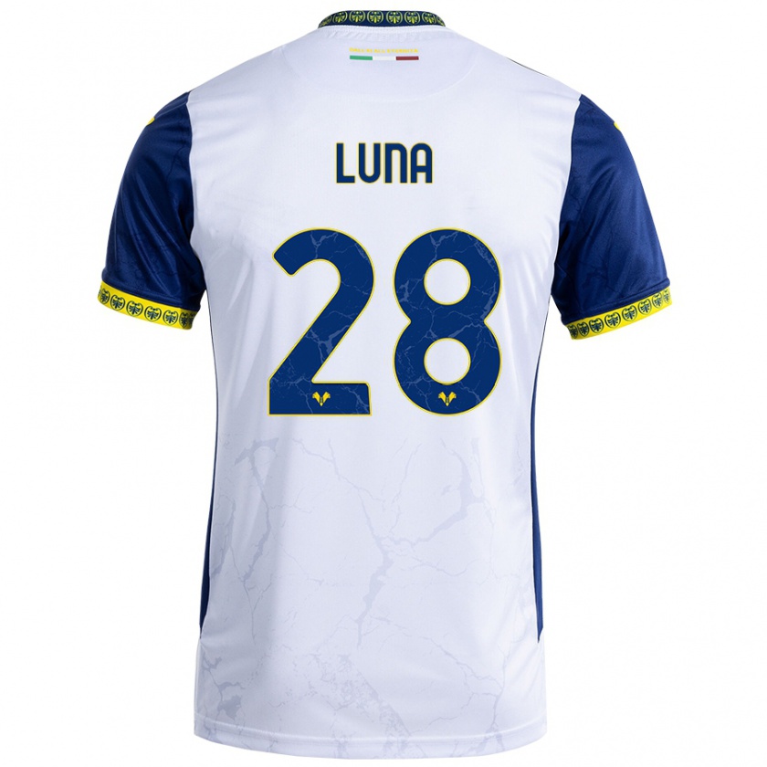 Kandiny Kinderen Agustín Luna #28 Witblauw Uitshirt Uittenue 2024/25 T-Shirt