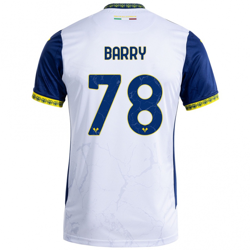 Kandiny Kinderen Oumar Barry #78 Witblauw Uitshirt Uittenue 2024/25 T-Shirt