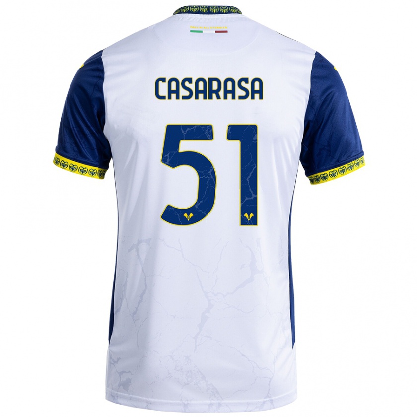 Kandiny Niño Camiseta Asia Casarasa #51 Blanco Azul 2ª Equipación 2024/25 La Camisa México