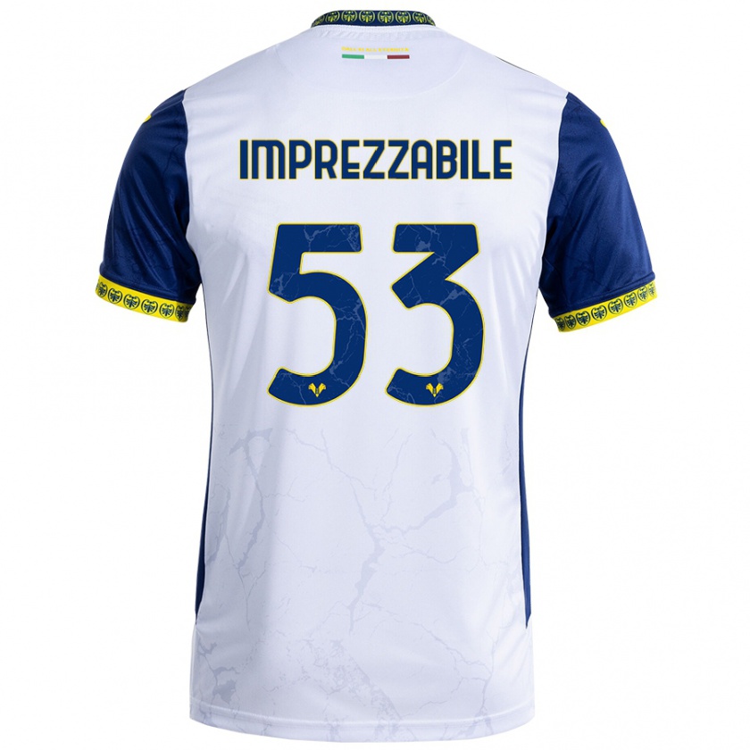 Kandiny Bambino Maglia Francesca Imprezzabile #53 Bianco Blu Kit Gara Away 2024/25 Maglietta