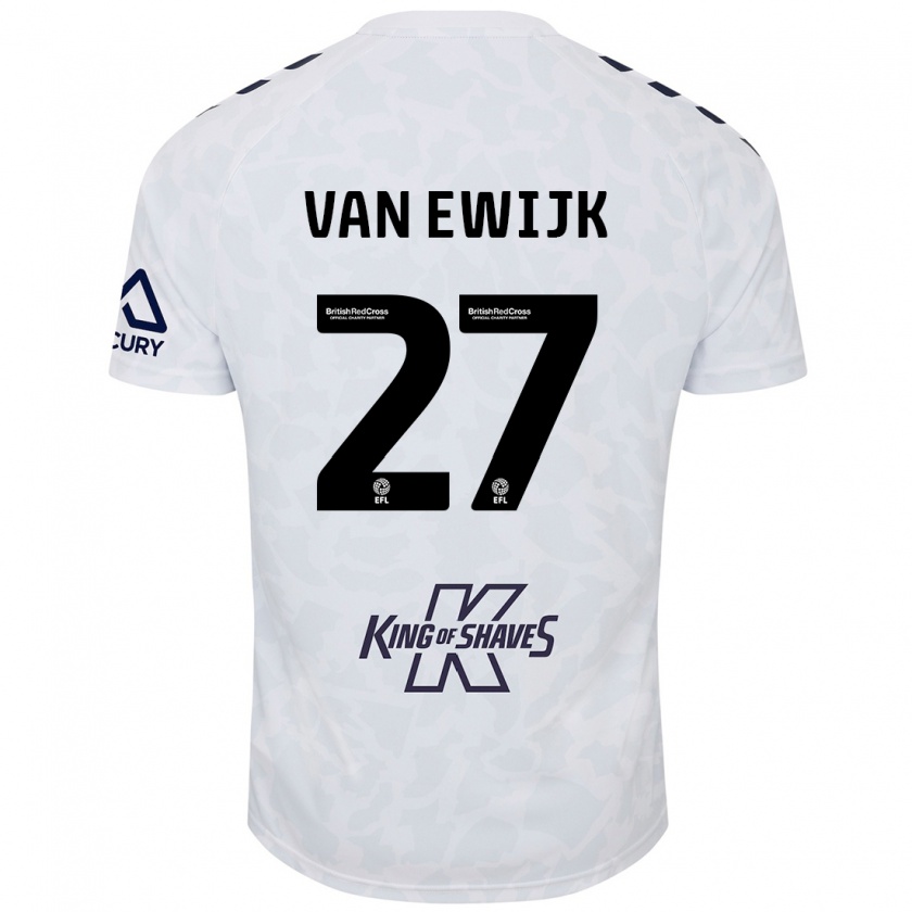 Kandiny Niño Camiseta Milan Van Ewijk #27 Blanco 2ª Equipación 2024/25 La Camisa