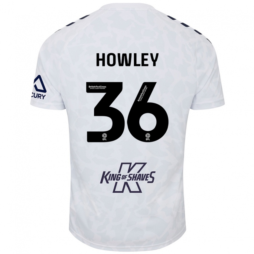 Kandiny Bambino Maglia Ryan Howley #36 Bianco Kit Gara Away 2024/25 Maglietta