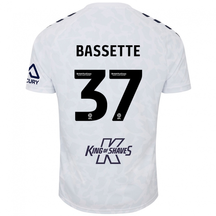 Kandiny Niño Camiseta Norman Bassette #37 Blanco 2ª Equipación 2024/25 La Camisa