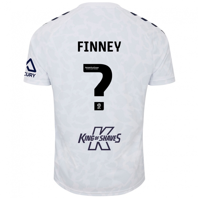 Kandiny Bambino Maglia Charlie Finney #0 Bianco Kit Gara Away 2024/25 Maglietta