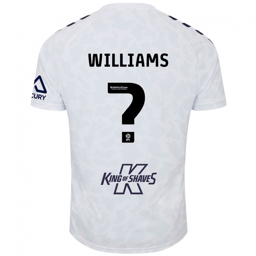 Kandiny Bambino Maglia Thomas Williams #0 Bianco Kit Gara Away 2024/25 Maglietta