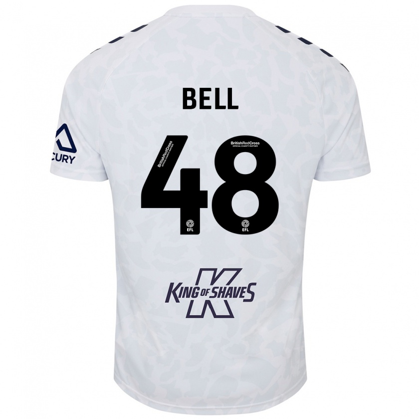 KandinyキッズLuke Bell#48白アウェイシャツ2024/25ジャージーユニフォーム