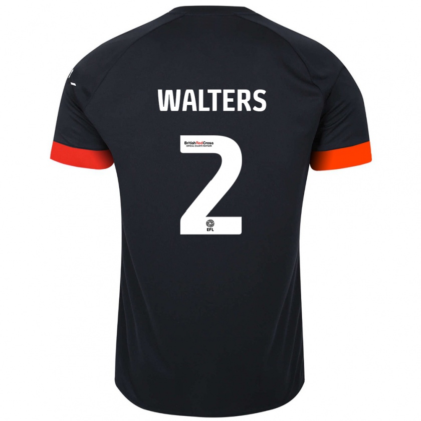 Kandiny Kinderen Reuell Walters #2 Zwart Oranje Uitshirt Uittenue 2024/25 T-Shirt