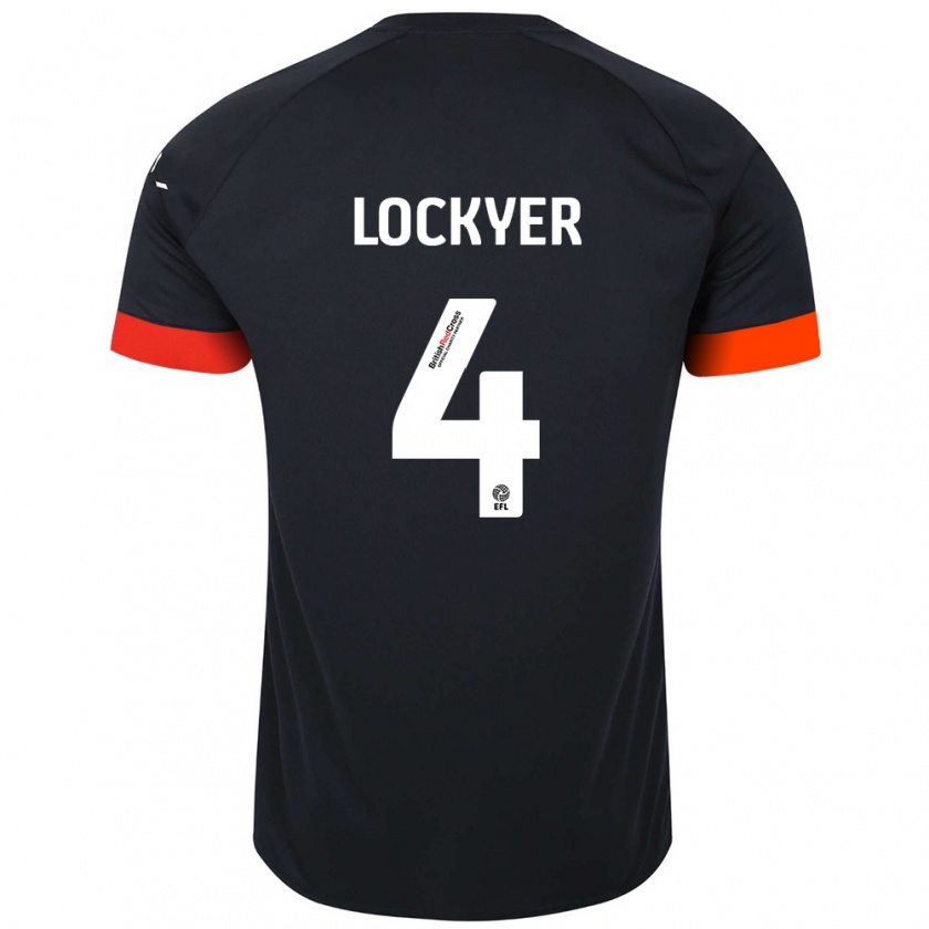 Kandiny Bambino Maglia Tom Lockyer #4 Nero Arancione Kit Gara Away 2024/25 Maglietta