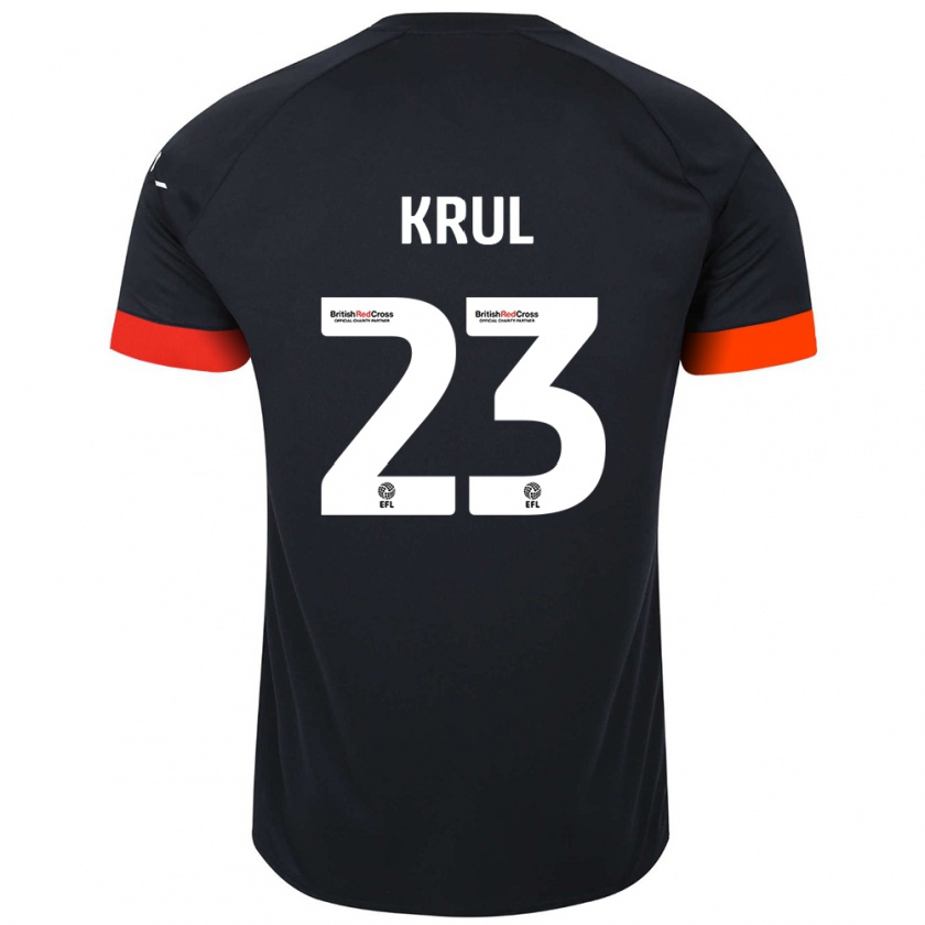 Kandiny Niño Camiseta Tim Krul #23 Negro Naranja 2ª Equipación 2024/25 La Camisa México