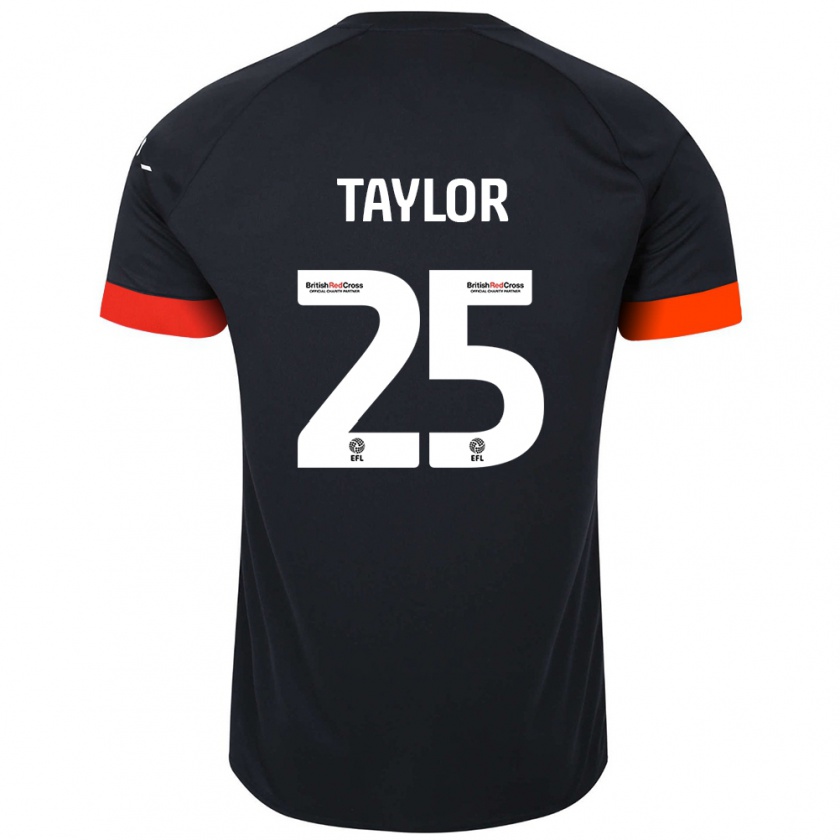 Kandiny Kinder Joe Taylor #25 Schwarz Orange Auswärtstrikot Trikot 2024/25 T-Shirt Österreich