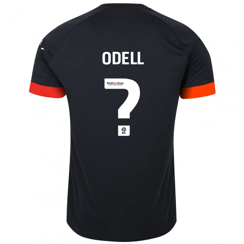 Kandiny Niño Camiseta Josh Odell #0 Negro Naranja 2ª Equipación 2024/25 La Camisa México