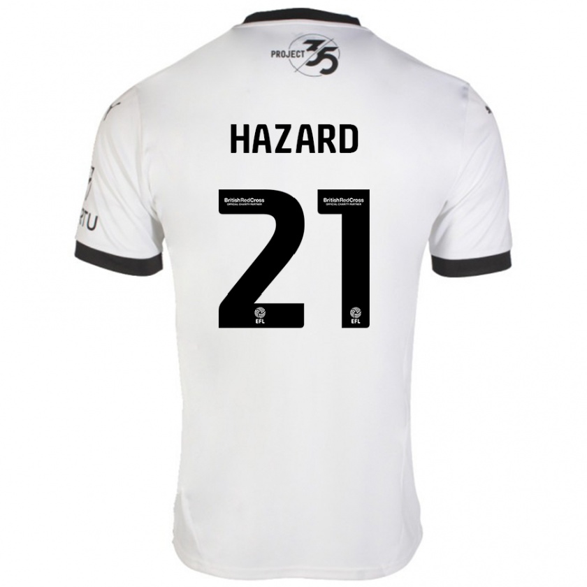 Kandiny Niño Camiseta Conor Hazard #21 Blanco Negro 2ª Equipación 2024/25 La Camisa México