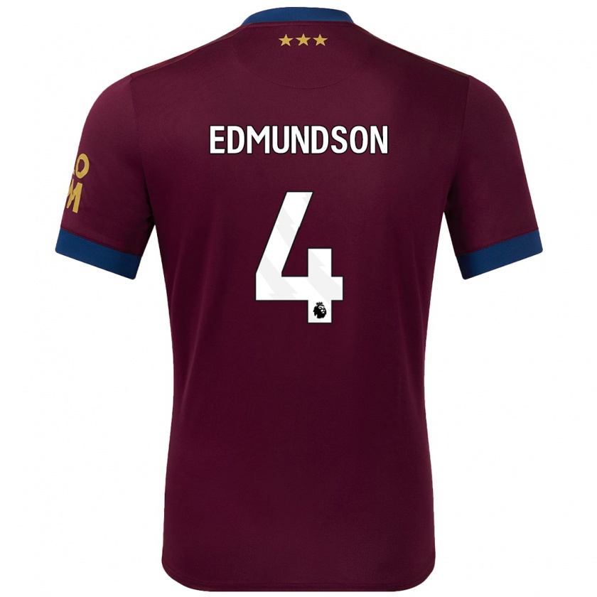 Kandiny Kinder George Edmundson #4 Braun Auswärtstrikot Trikot 2024/25 T-Shirt Österreich