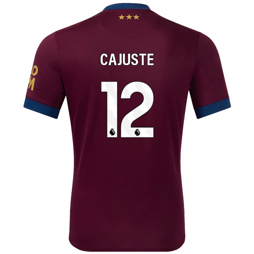 Kandiny Bambino Maglia Jens Cajuste #12 Marrone Kit Gara Away 2024/25 Maglietta