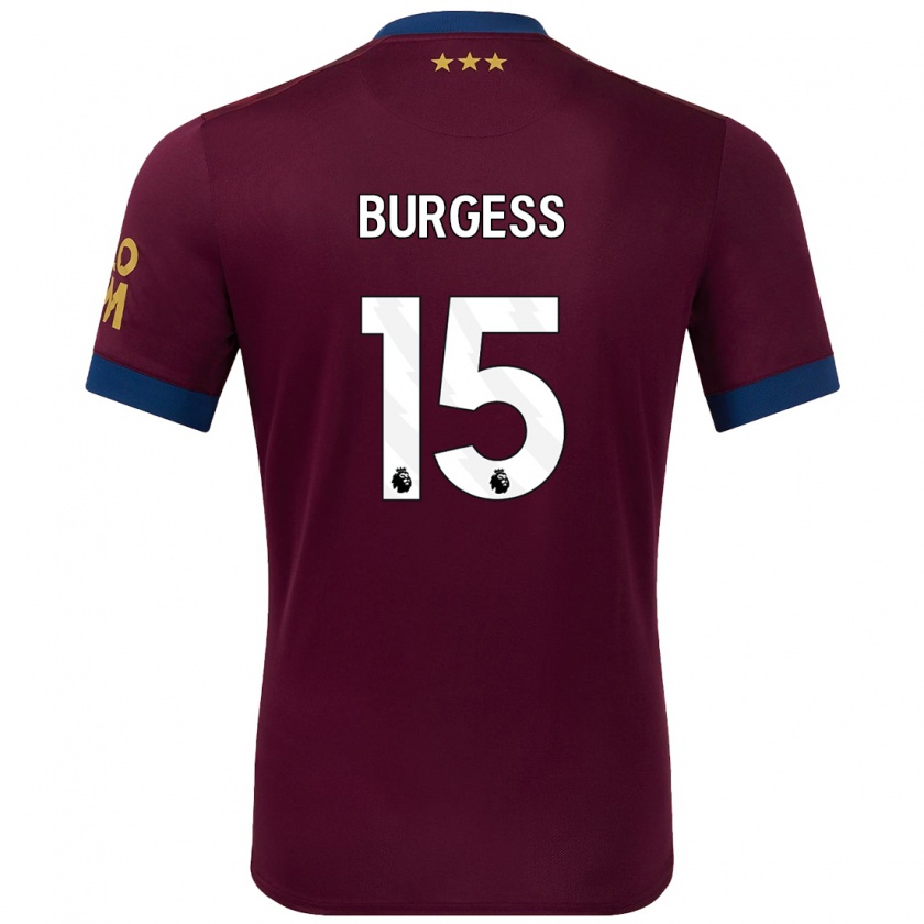 Kandiny Bambino Maglia Cameron Burgess #15 Marrone Kit Gara Away 2024/25 Maglietta