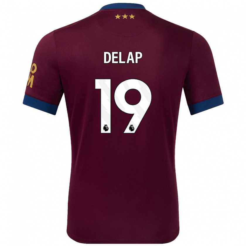 Kandiny Niño Camiseta Liam Delap #19 Marrón 2ª Equipación 2024/25 La Camisa