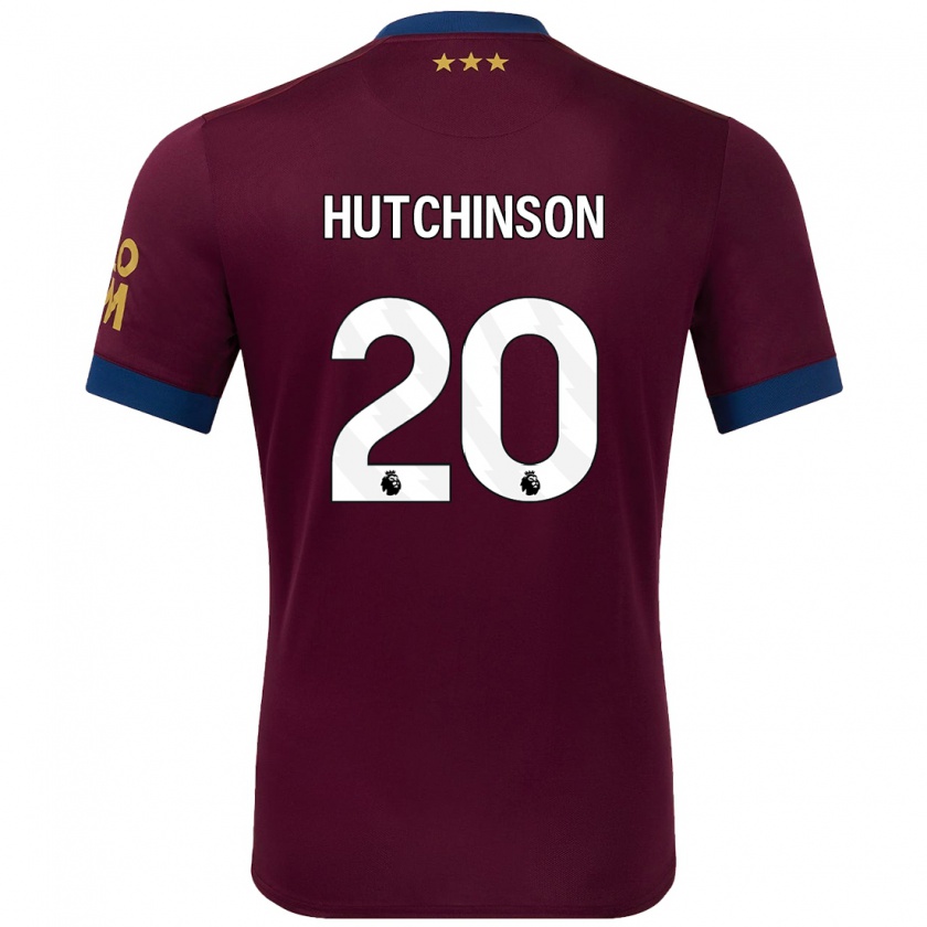 Kandiny Bambino Maglia Omari Hutchinson #20 Marrone Kit Gara Away 2024/25 Maglietta