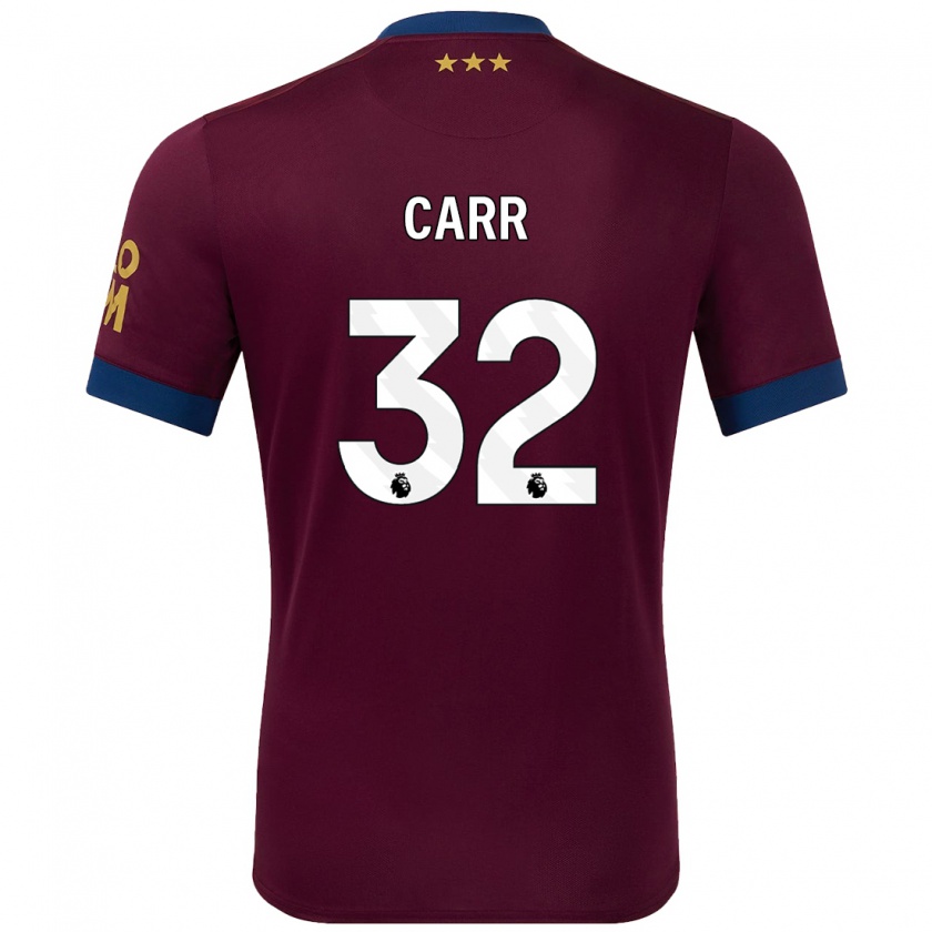 Kandiny Kinderen Ryan Carr #32 Bruin Uitshirt Uittenue 2024/25 T-Shirt