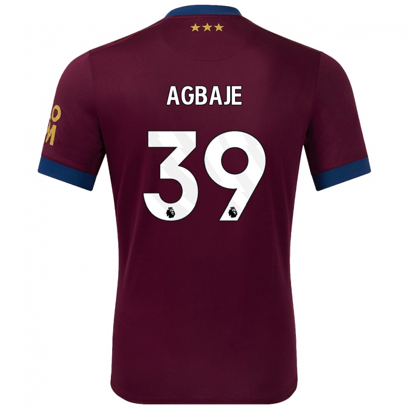 Kandiny Kinderen Edwin Agbaje #39 Bruin Uitshirt Uittenue 2024/25 T-Shirt