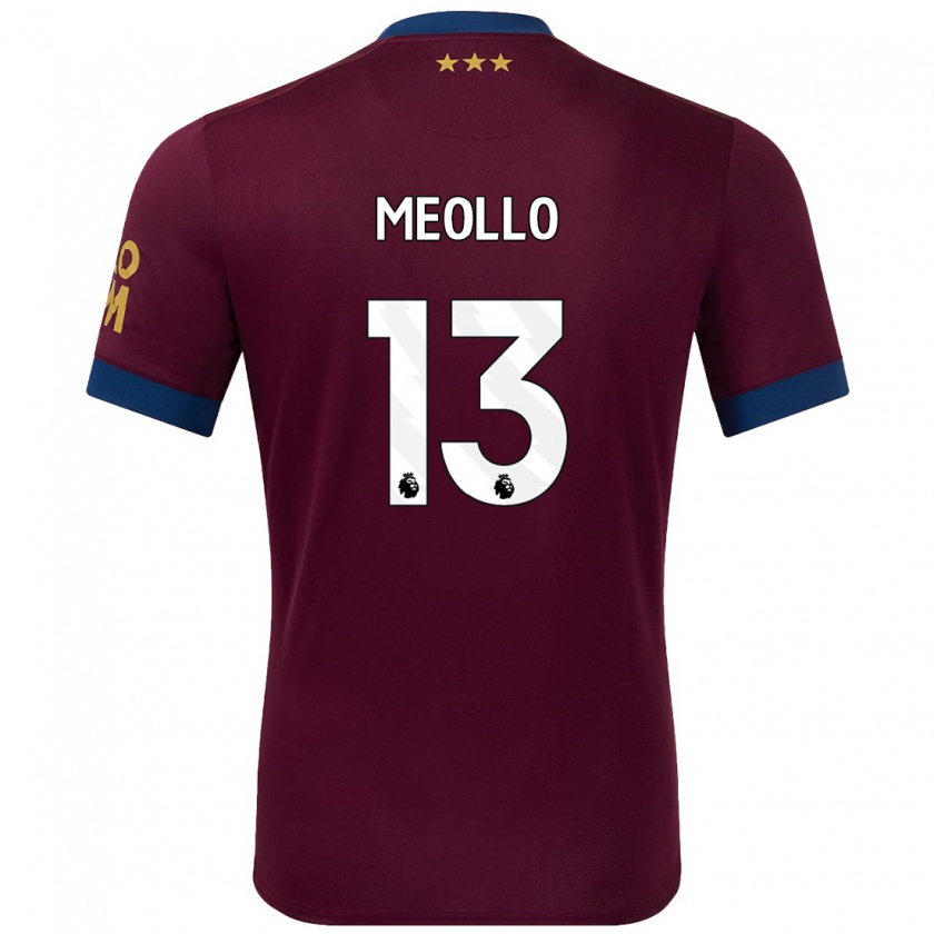 Kandiny Bambino Maglia Nina Meollo #13 Marrone Kit Gara Away 2024/25 Maglietta