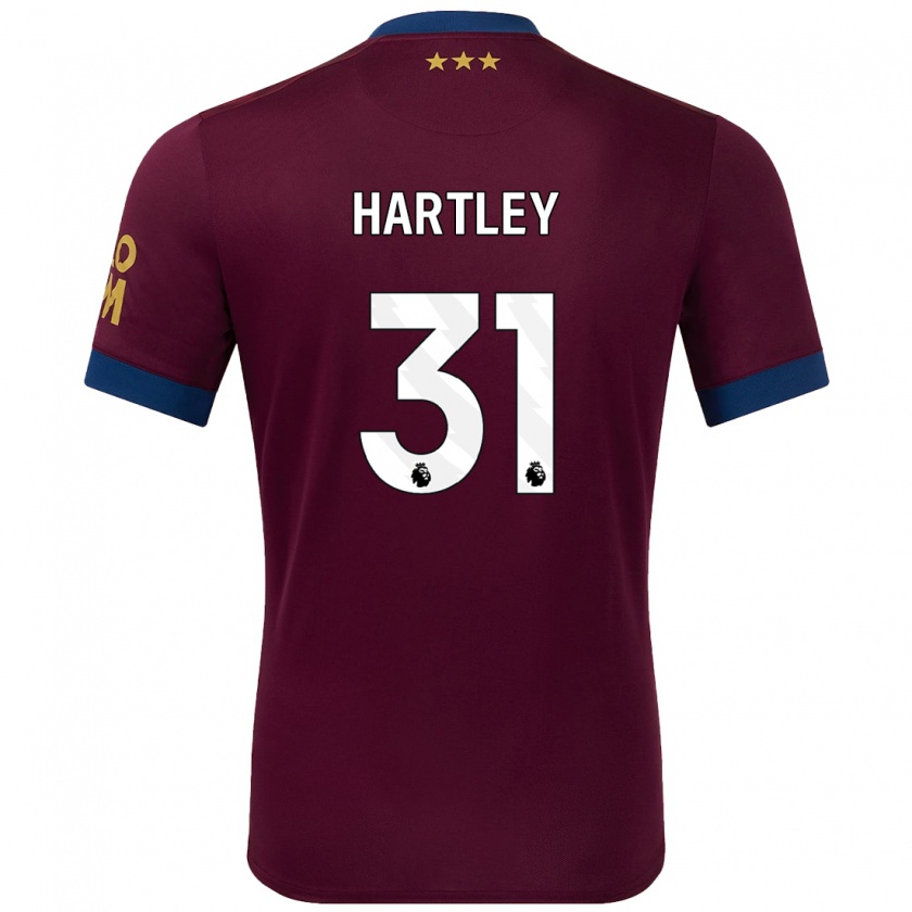 Kandiny Bambino Maglia Laura Hartley #31 Marrone Kit Gara Away 2024/25 Maglietta