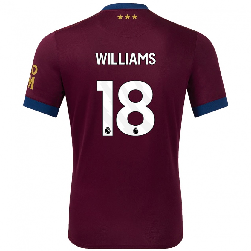 Kandiny Bambino Maglia Brandon Williams #18 Marrone Kit Gara Away 2024/25 Maglietta