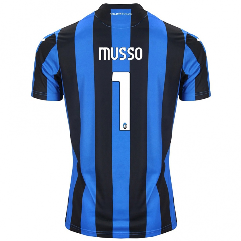 Kandiny Heren Juan Musso #1 Blauw Zwart Thuisshirt Thuistenue 2024/25 T-Shirt