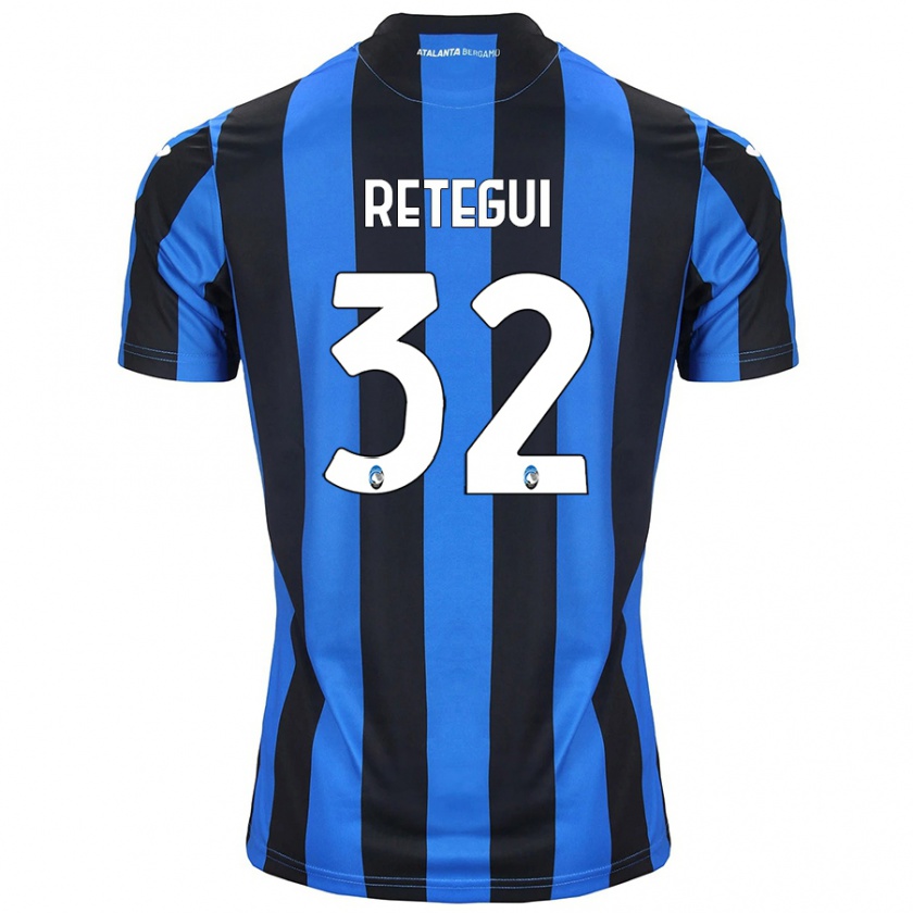 Kandiny Uomo Maglia Mateo Retegui #32 Blu Nero Kit Gara Home 2024/25 Maglietta