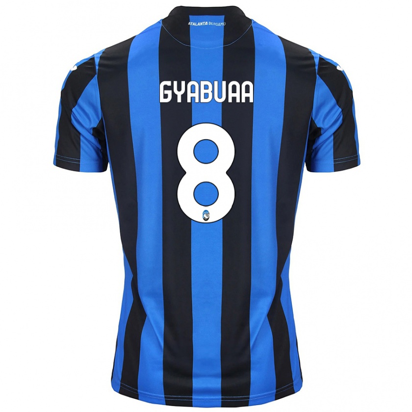 Kandiny Hombre Camiseta Emmanuel Gyabuaa #8 Azul Negro 1ª Equipación 2024/25 La Camisa