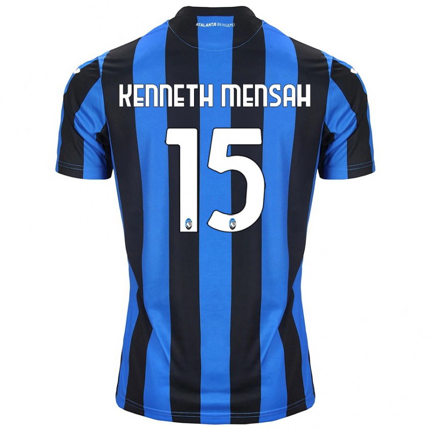 Kandiny Uomo Maglia Anthony Kenneth Mensah #15 Blu Nero Kit Gara Home 2024/25 Maglietta