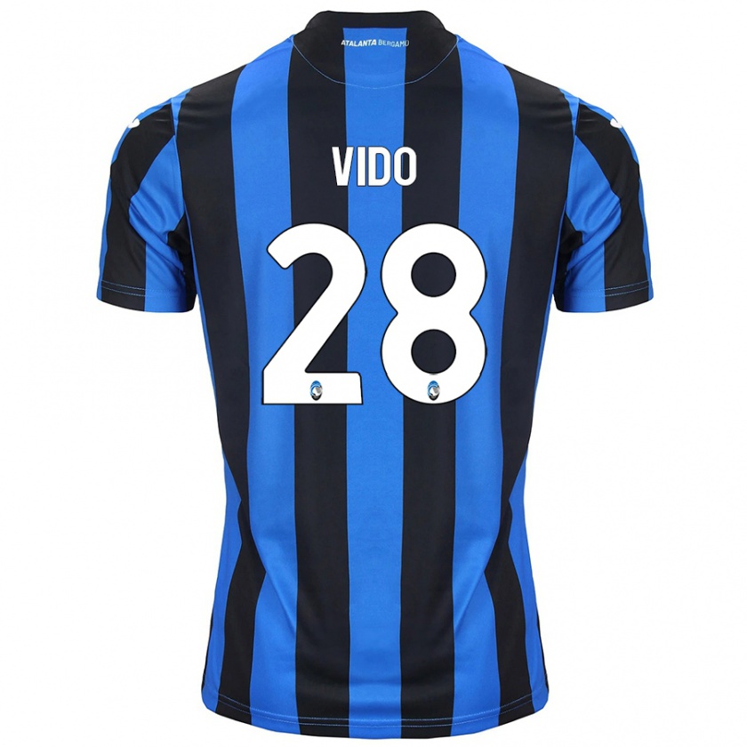 Kandiny Heren Luca Vido #28 Blauw Zwart Thuisshirt Thuistenue 2024/25 T-Shirt