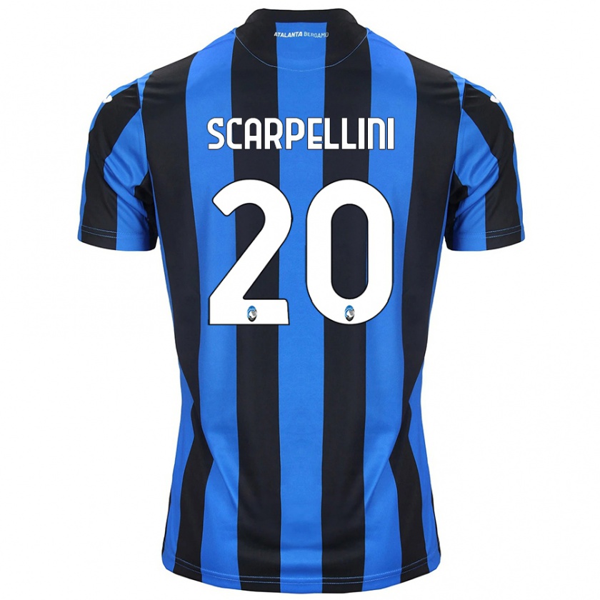 Kandiny Uomo Maglia Andrea Scarpellini #20 Blu Nero Kit Gara Home 2024/25 Maglietta