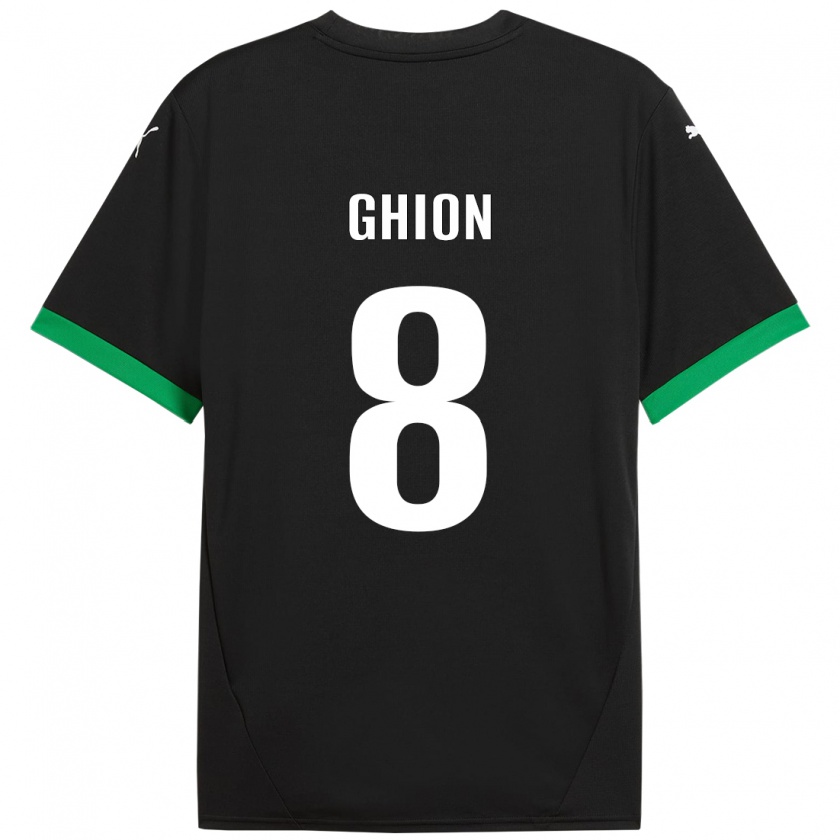 Kandiny Hombre Camiseta Andrea Ghion #8 Negro Verde Oscuro 1ª Equipación 2024/25 La Camisa