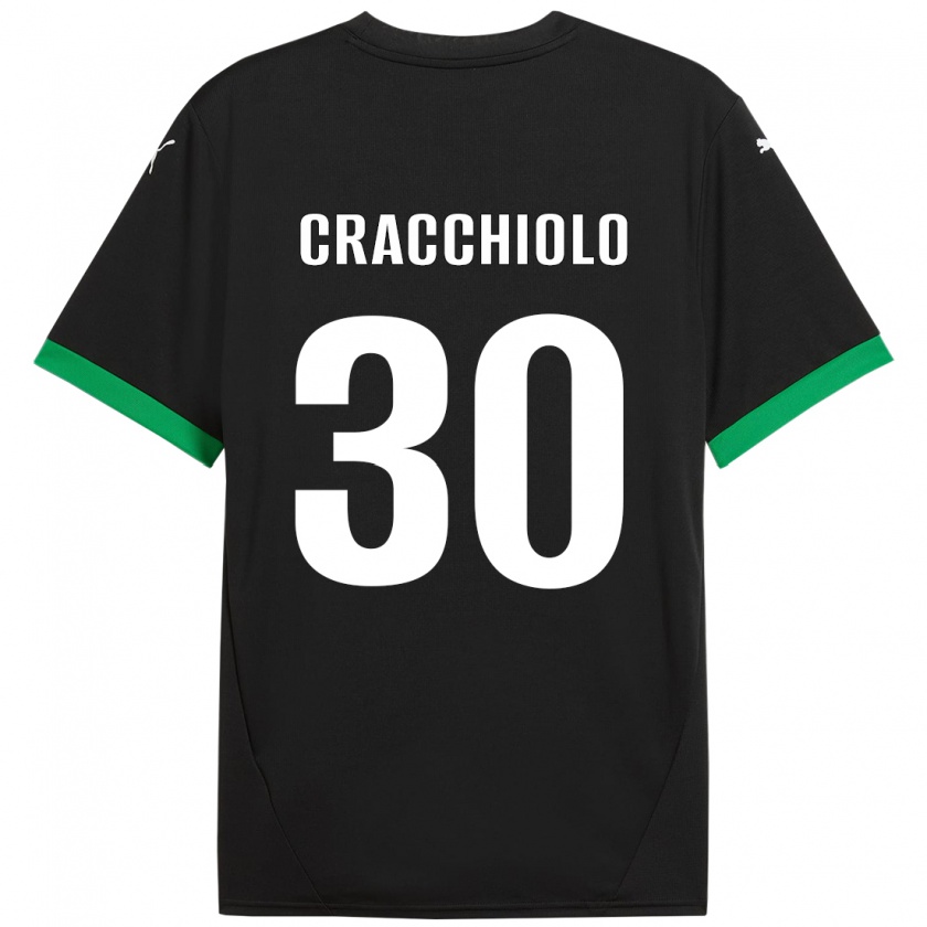 Kandiny Heren Leonardo Cracchiolo #30 Zwart Donkergroen Thuisshirt Thuistenue 2024/25 T-Shirt