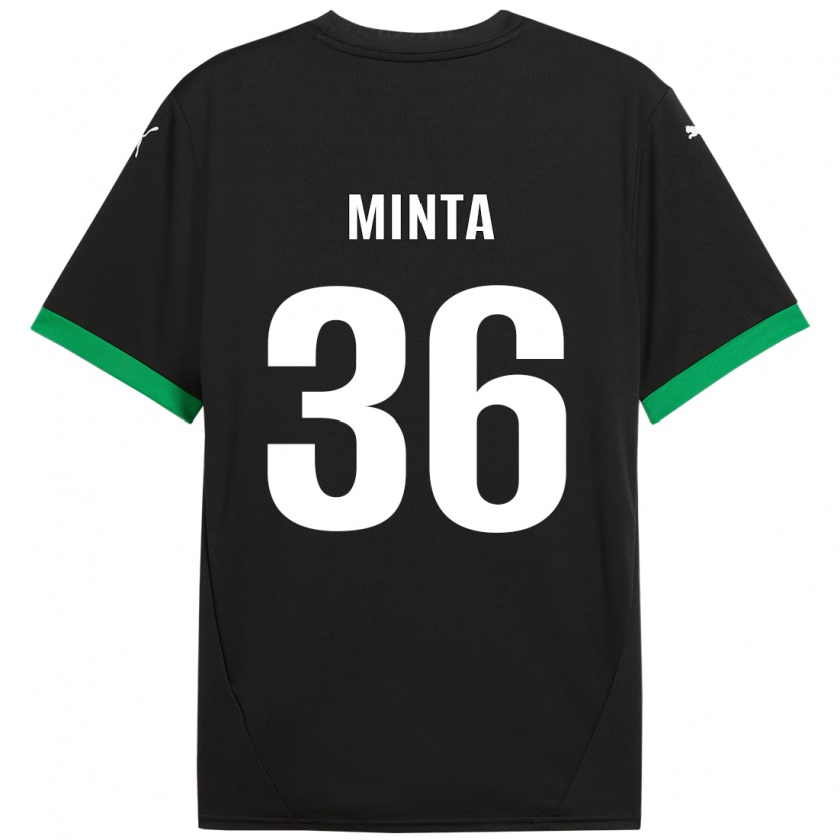 Kandiny Heren Amoako Minta #36 Zwart Donkergroen Thuisshirt Thuistenue 2024/25 T-Shirt