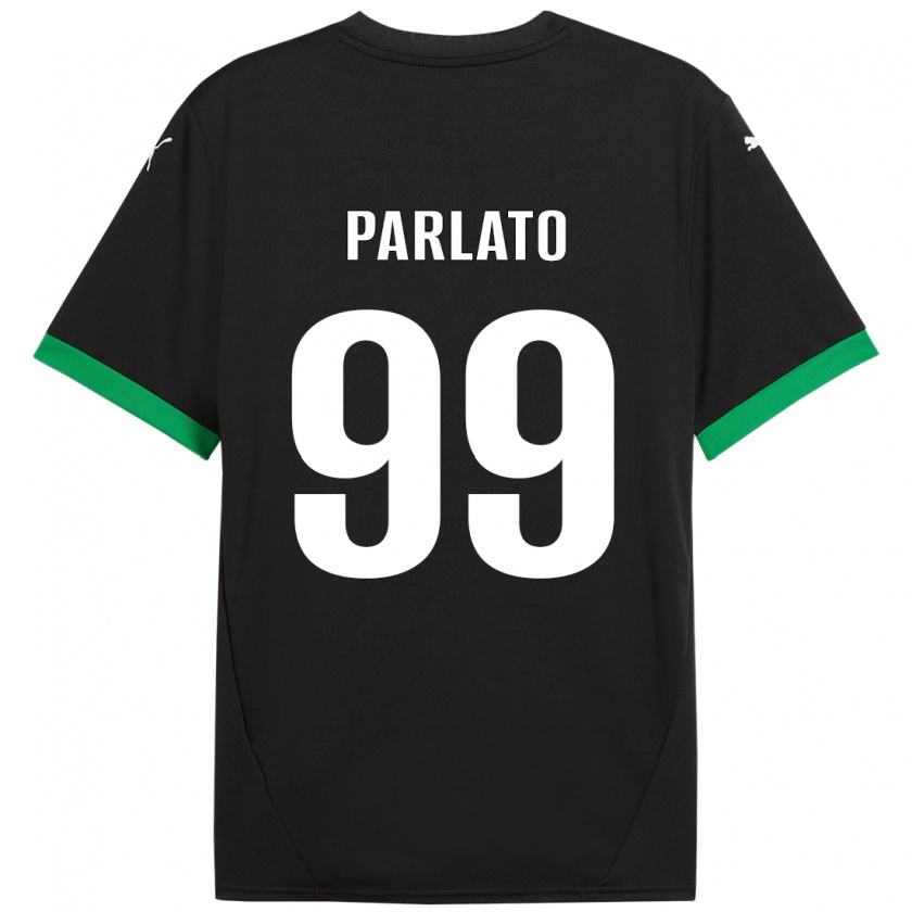 Kandiny Heren Claudio Parlato #99 Zwart Donkergroen Thuisshirt Thuistenue 2024/25 T-Shirt