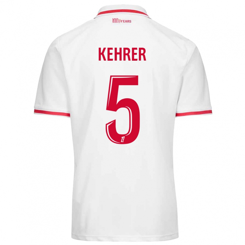 Kandiny Heren Thilo Kehrer #5 Wit Rood Thuisshirt Thuistenue 2024/25 T-Shirt