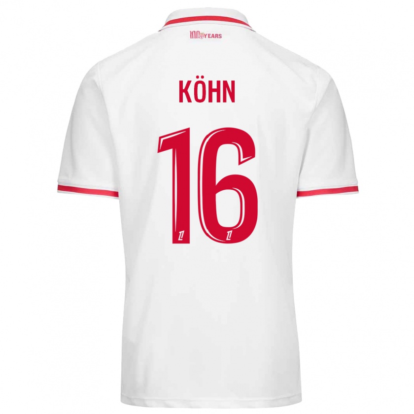 Kandiny Heren Philipp Köhn #16 Wit Rood Thuisshirt Thuistenue 2024/25 T-Shirt België