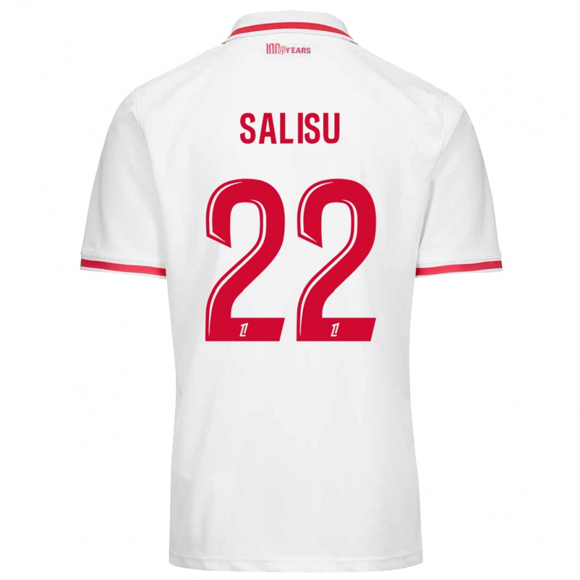 Kandiny Hombre Camiseta Mohammed Salisu #22 Blanco Rojo 1ª Equipación 2024/25 La Camisa